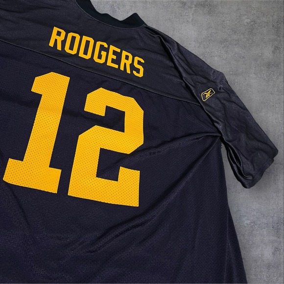 2000s Reebok Green Bay Packers‎ Blue Alternate Jersey XXL Aaron Rodger's - Picture 3 of 5